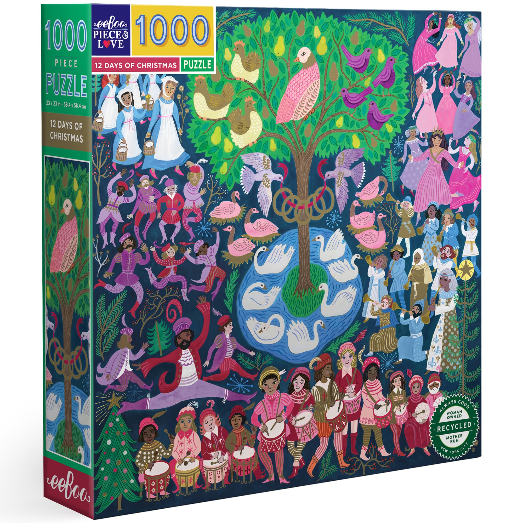 Amazon.com: eeBoo Piece & Love: 12 Days of Christmas - 1000 Piece